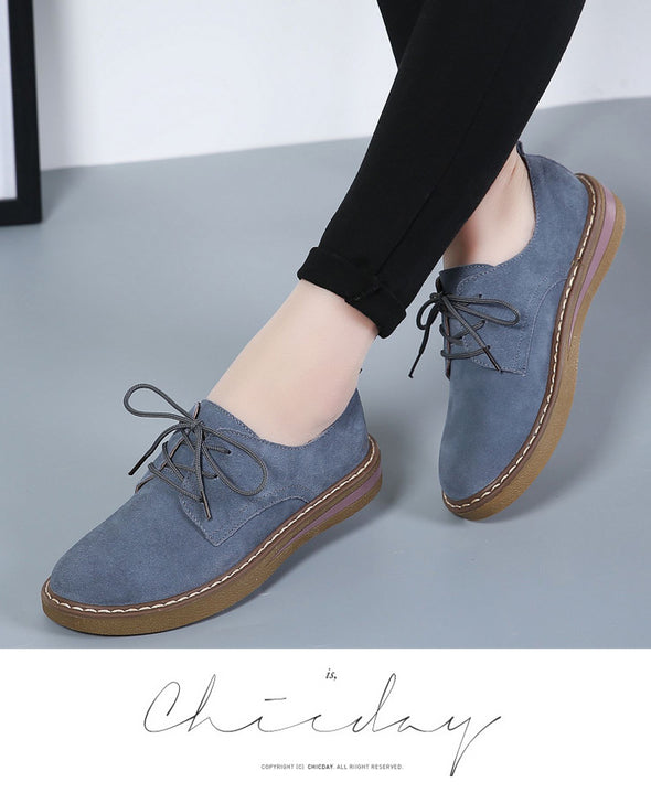 Leather Casual Women's Shoes Soft and Comfortable Flat Shoes