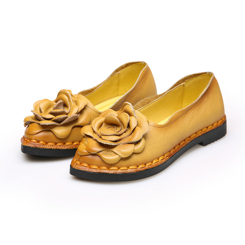 Leather Retro Handmade Women's Comfortable Soft Sole Shoes