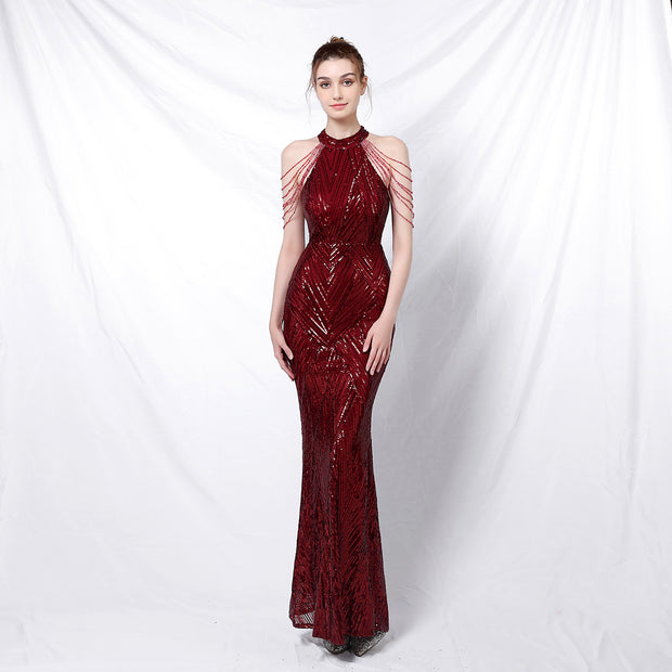Classy Mermaid Long Evening Dress Charming Formal Gown Y616