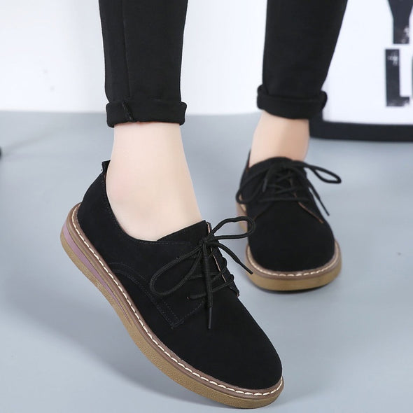 Leather Casual Women's Shoes Soft and Comfortable Flat Shoes
