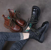 Leather Vintage Handmade Martin Boots Flat Comfort Women's Shoes