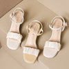 Women's Spring and Summer Chunky Heel High-heeled Sandals and Slippers