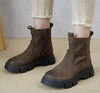 Women's Vintage Thick Sole Leather Martin Boots