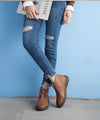 Flat Retro Short Boots Fleece Warm Mid-heel Casual Women's Shoes