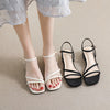 Women's Simple French Strap Flat Sandals and Slippers Sandals