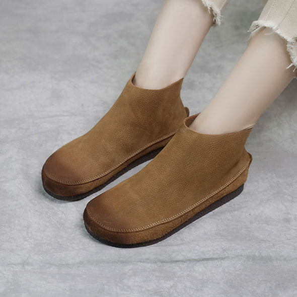 Women's Vintage Handmade Leather Ankle Boots Women's Shoes