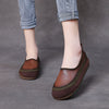 Handmade Soft Sole Colorblock Leather Women's Flat Shoes
