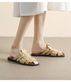 Retro Braided Strap Sandals Soft Sole Half Slippers