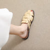 Retro Roman Style Flat Slipper Woven Strap Sandals