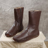 Vintage Hand Stitched Genuine Leather Boots Soft and Comfortable Women's Shoes