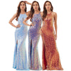 Sequined Evening Dress Women's Banquet Split Fishtail Long Dress