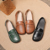 Women Loafers Anti-slip Breathable Comfortable Shoes Genuine Leather Soft Sole Shoes