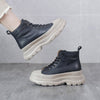 Genuine Leather Soft Sole Thin Elastic Band Martin Boots Comfortable Women's Shoes