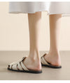 Retro Braided Strap Sandals Soft Sole Half Slippers