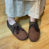 Vintage Flat Leather Lace-up Soft and Comfortable Women's Shoes