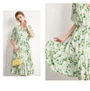 Summer Silk Long Floral Loose Dress