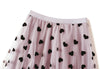 French Retro High Waist Mid Length Mesh Skirt