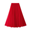 Spring High Waist Slim Skirt Mesh Skirt A Line Skirt