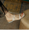 New Summer White Flat Sandals Comfortable Women's Shoes