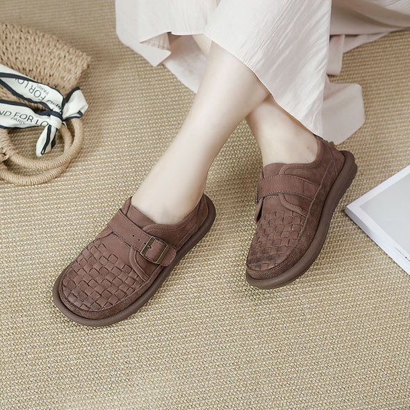 Genuine Leather Flat Soft Sole Shoes Soft and Comfortable Women's Shoes