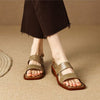 Ladies Retro Low Heel Roman Shoes Soft Sole Open Toe Beach Flat Sandals